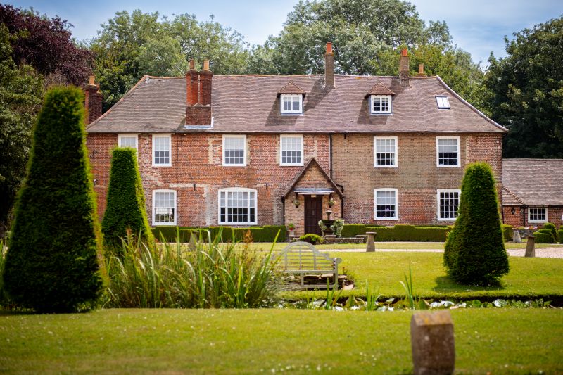 an exterior shot of solton manor house, built in 1086, dover, kent, england